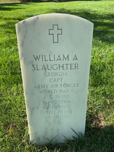 Headstone Front of Irma Slaughter. Arlington National Cemetery.