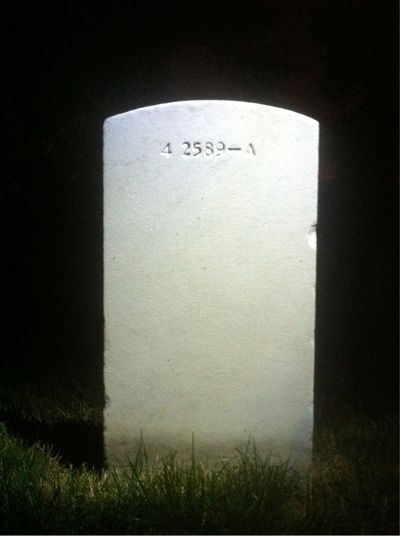 Headstone Back of Roger Allan Quinn. Arlington National Cemetery.