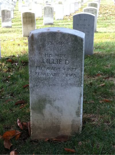 Headstone Back of Isaac Chiswell. Arlington National Cemetery.