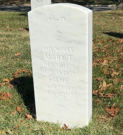 Headstone Back of Edward Brooks. Arlington National Cemetery.
