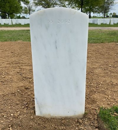Headstone Back of Thomas Eugene Williamson. Arlington National Cemetery.