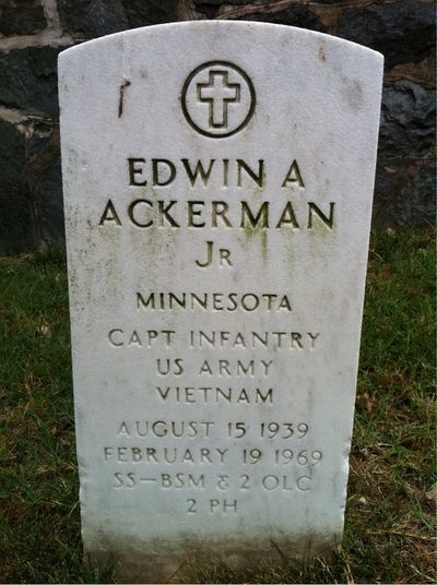 Edwin Ackerman — Headstone Front