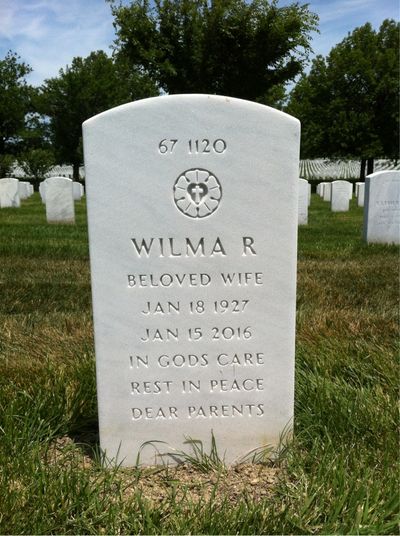 Headstone Back of Karl O Wegener. Arlington National Cemetery.
