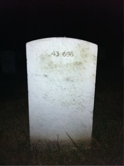 Headstone Back of Howard Leeroy Brooks. Arlington National Cemetery.