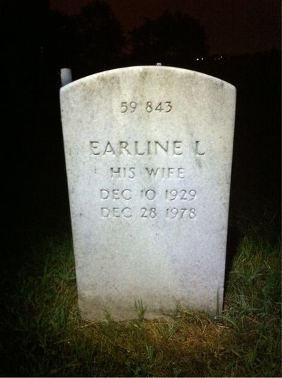 Headstone Back of Andrew A Rivett. Arlington National Cemetery.