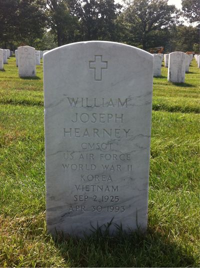 Headstone Front of Fay Hearney. Arlington National Cemetery.