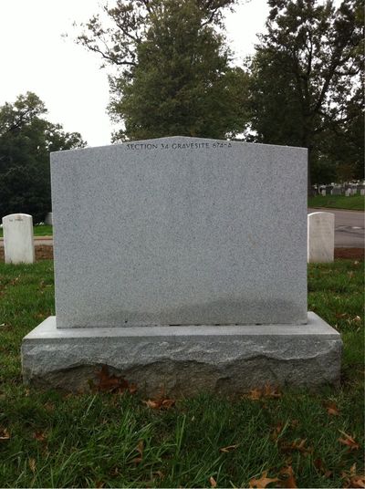 Headstone Back of William Henry Seward. Arlington National Cemetery.