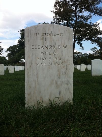 Headstone Back of Albert Claude Phelps. Arlington National Cemetery.