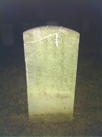 Headstone Back of Christopher Dixon. Arlington National Cemetery.