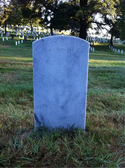 Headstone Back of Malvin Barksdale Ferren. Arlington National Cemetery.