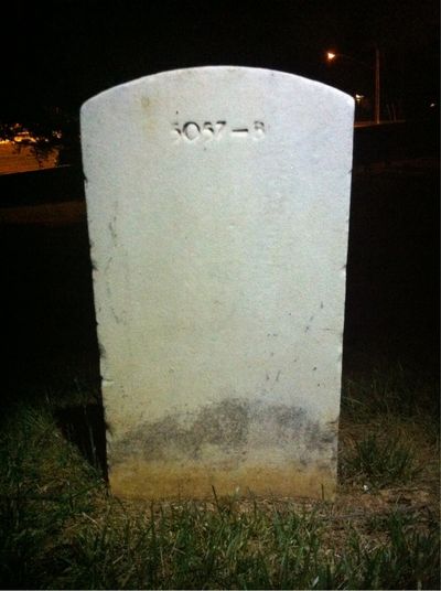 Headstone Back of Joseph Guthrie. Arlington National Cemetery.