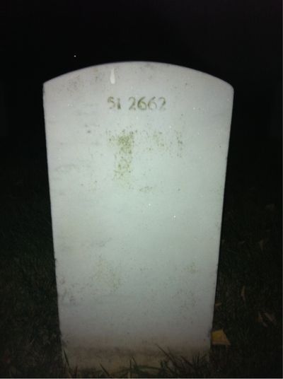 Headstone Back of John Palmore Holcomb. Arlington National Cemetery.