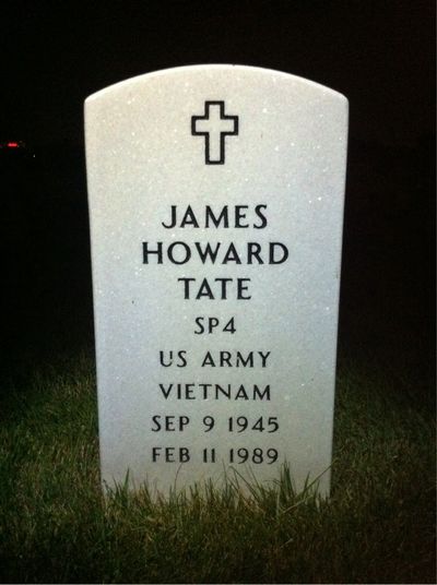 Headstone Front of James Howard Tate. Arlington National Cemetery.