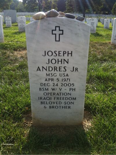 Joseph Andres — Headstone Front