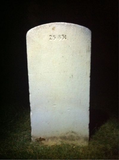 Headstone Back of Hattie Nelson. Arlington National Cemetery.
