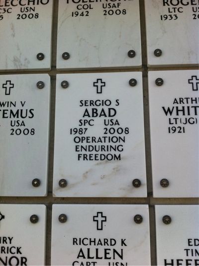 Sergio Abad — Headstone Front