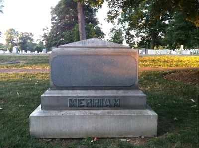 Headstone Back of Horace Burnham. Arlington National Cemetery.