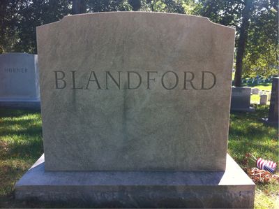 Headstone Back of William Roy Blandford. Arlington National Cemetery.