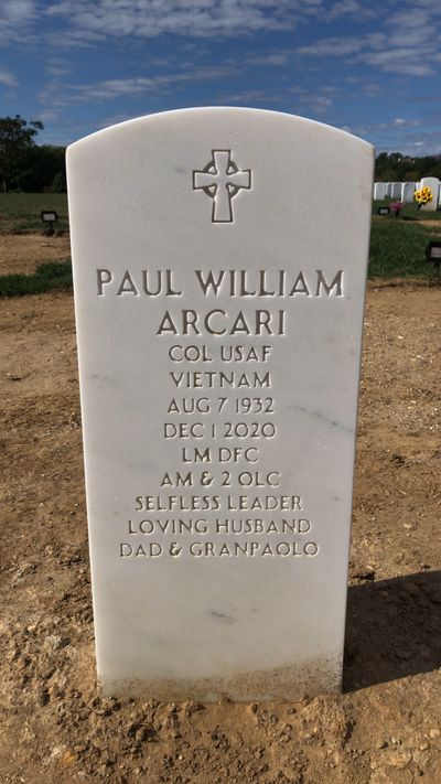 Paul Arcari — Headstone Front