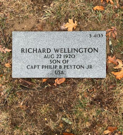 Footstone of Philip Peyton. Arlington National Cemetery.
