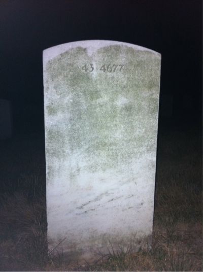 Headstone Back of Bill Crowson. Arlington National Cemetery.