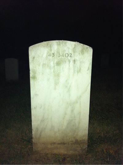 Headstone Back of Ruth Ponton. Arlington National Cemetery.