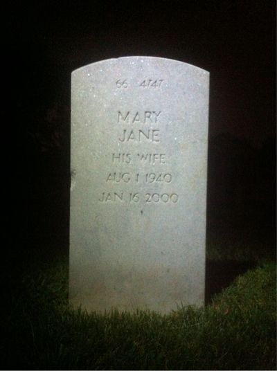 Headstone Back of Charles Simerly. Arlington National Cemetery.