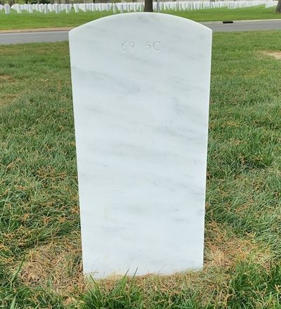Headstone Back of Edward Gildner. Arlington National Cemetery.
