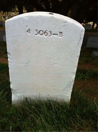 Headstone Back of Robert Browning. Arlington National Cemetery.