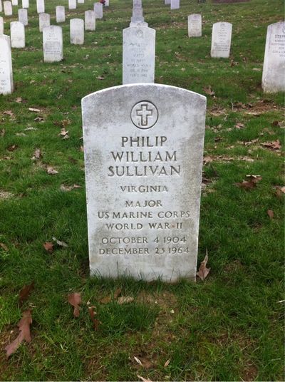 Headstone Front of Pauline Sullivan. Arlington National Cemetery.
