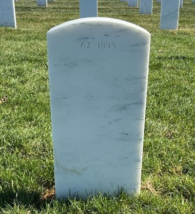 Headstone Back of George Austin Walker. Arlington National Cemetery.