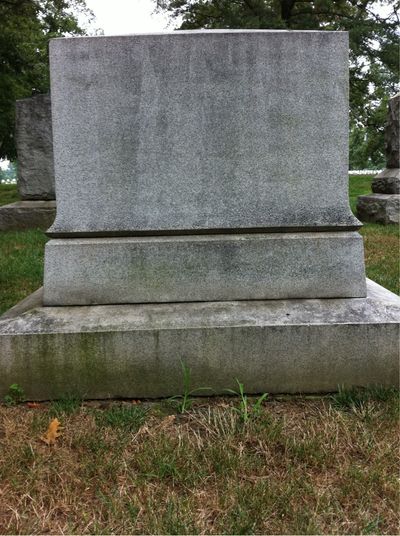 Headstone Back of Annie Ducat. Arlington National Cemetery.