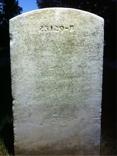 Headstone Back of Joseph Hecht. Arlington National Cemetery.