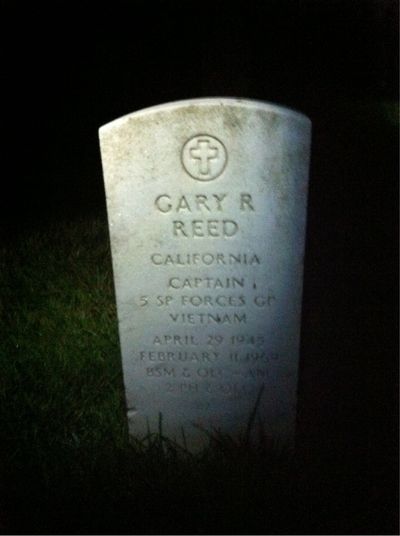 Headstone Front of Gary Robert Reed. Arlington National Cemetery.