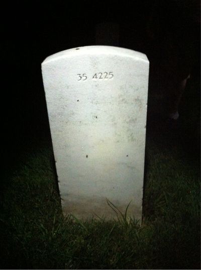 Headstone Back of Gary Robert Reed. Arlington National Cemetery.