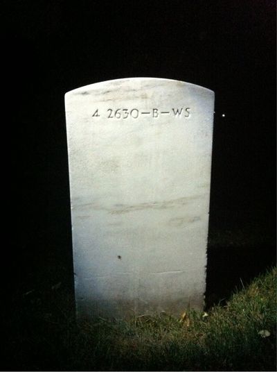Headstone Back of Dorothy Dunnington. Arlington National Cemetery.