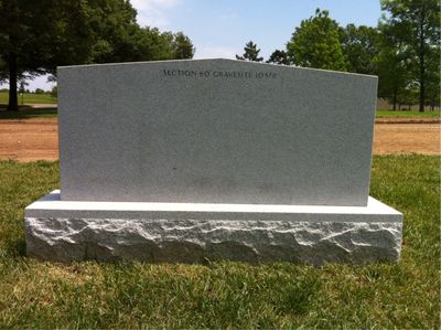 Headstone Back of Louis Fulda Guillermin. Arlington National Cemetery.