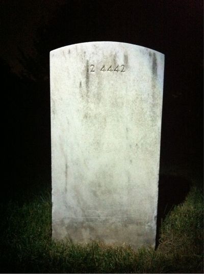 Headstone Back of John Seery. Arlington National Cemetery.