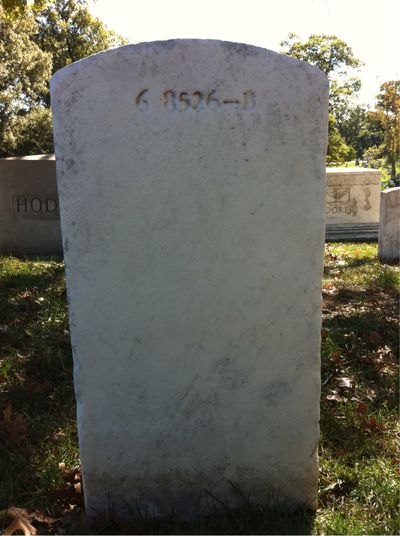 Headstone Back of Carl Trik. Arlington National Cemetery.