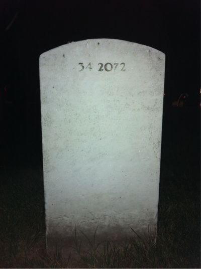 Headstone Back of Peter Lewandowski. Arlington National Cemetery.