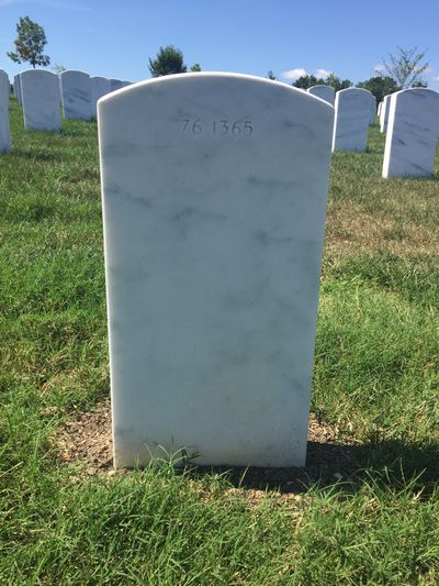 Headstone Back of Paul Lazinsky. Arlington National Cemetery.