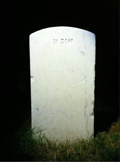 Headstone Back of Elliott Stephens. Arlington National Cemetery.