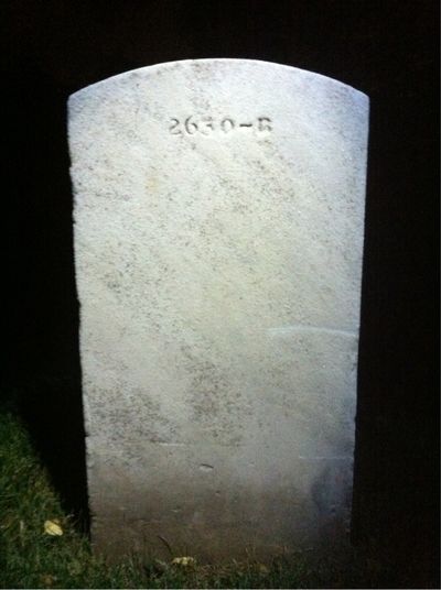 Headstone Back of Clyde Dunnington. Arlington National Cemetery.