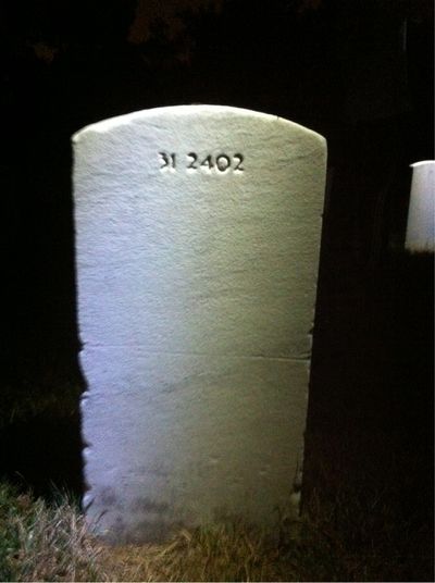 Headstone Back of Robert L. McAllister. Arlington National Cemetery.