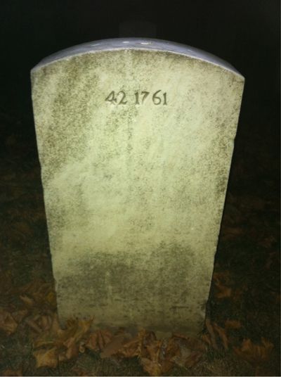 Headstone Back of Leon Miles. Arlington National Cemetery.