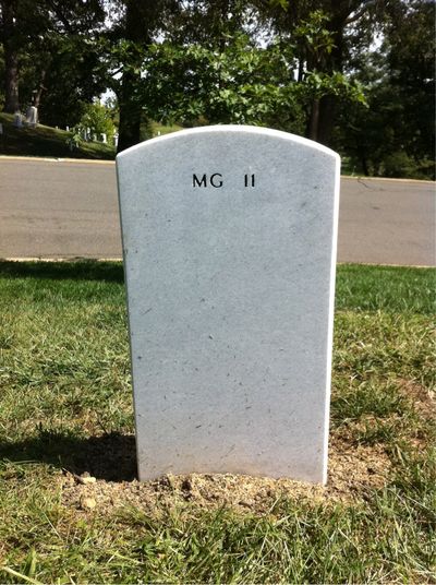 Headstone Back of Paul Parkhurst. Arlington National Cemetery.