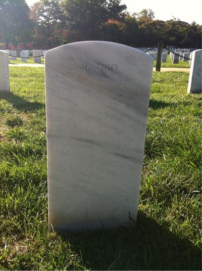 Headstone Back of Michael E. Weston. Arlington National Cemetery.