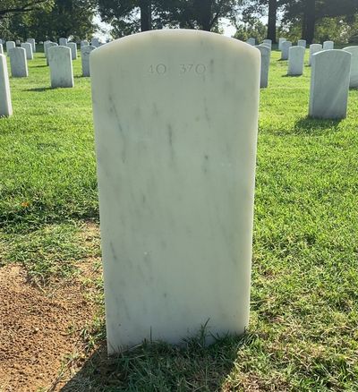 Headstone Back of Roy Edward Stewart. Arlington National Cemetery.