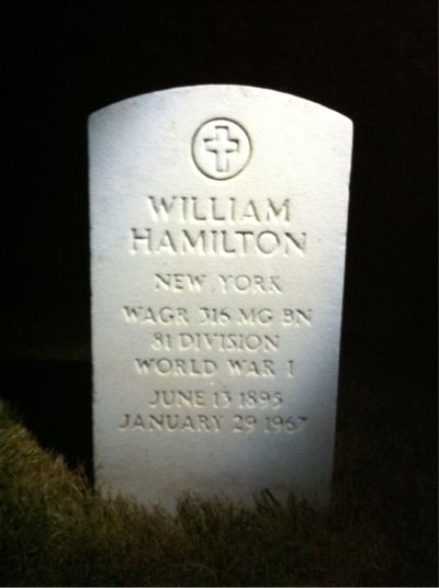 Headstone Front of Elizabeth Hamilton. Arlington National Cemetery.
