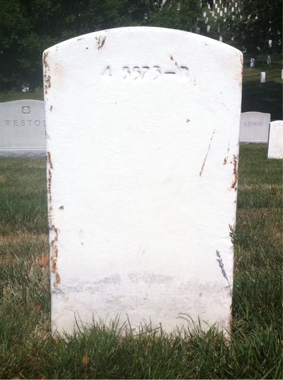 Headstone Back of Elizabeth Longfellow. Arlington National Cemetery.